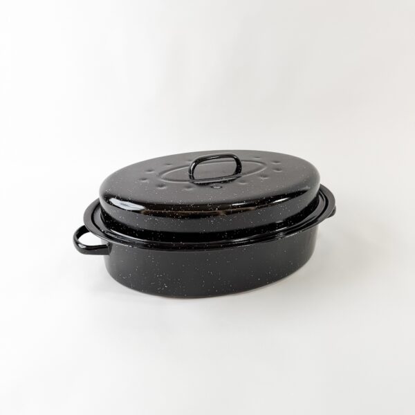 Enamel Roasting Pan with Stainless Steel Grill