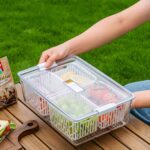 Vegetable Fruit Storage Containers, Refrigerator Storage Containers, Fresh Products Saver with Lids and Vents,Stackable Salad Lettuce Keeper for Refrigerator,BPA-free Stay Fresh Containers Bin - Image 4