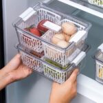 Vegetable Fruit Storage Containers, Refrigerator Storage Containers, Fresh Products Saver with Lids and Vents,Stackable Salad Lettuce Keeper for Refrigerator,BPA-free Stay Fresh Containers Bin - Image 2