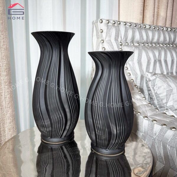 Two Pieces Ceramic Vase Set - Matt Finish