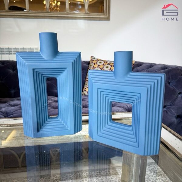 Two Pieces Ceramic Vase Set - Matt Finish