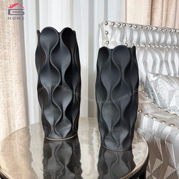 Two Pieces Ceramic Vase Set - Matt Finish