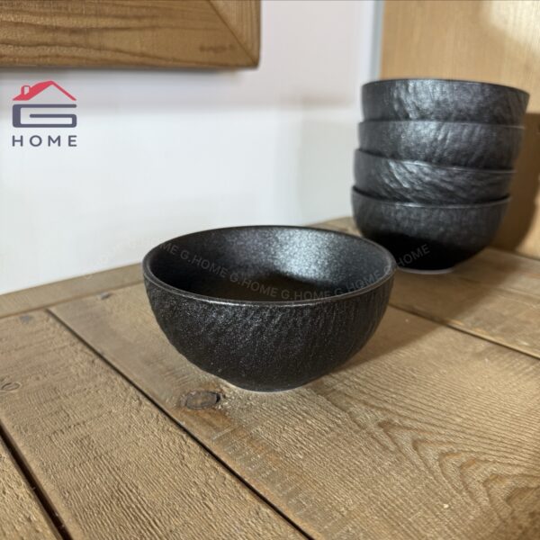 11.5 cm Rock Glazed Porcelain Multiuse Bowl - 6 Pcs