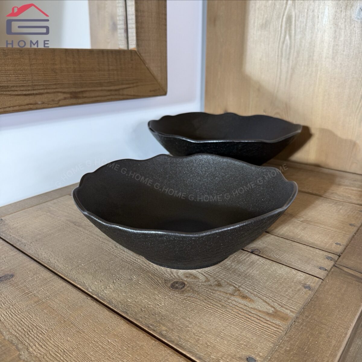 Rock Glazed Porcelain Salad Bowl - 1 Pc - Image 1