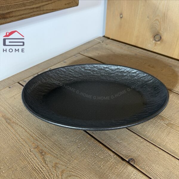 30 cm Rock Glazed Porcelain Oval Serving Platter - 1 Pc