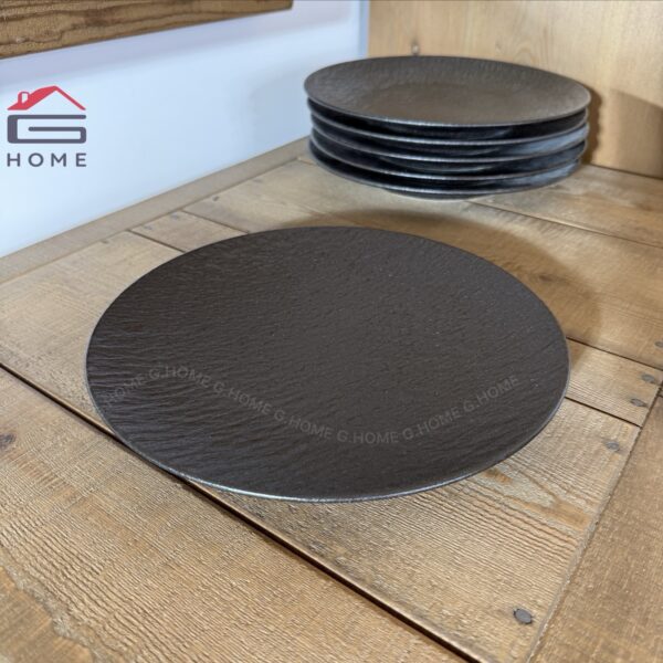 26 cm Rock Glazed Porcelain Dinner Plate - 6 Pcs