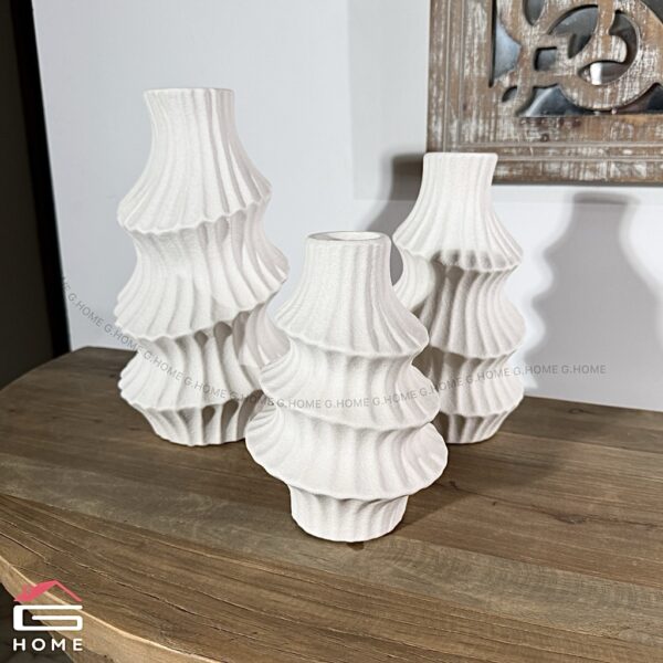 Porcelain 3 Piece Tree Vase Set