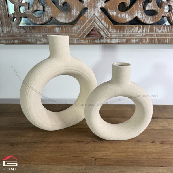 Two Piece Porcelain Vase Set