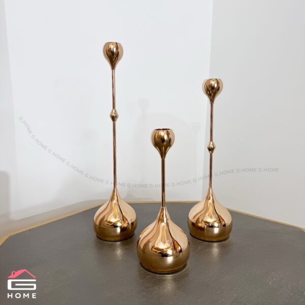 Three Piece Metal Candle Holder Ser