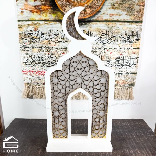 Wooden Mosque with LED Light - 60 cm