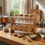 Bamboo 9 Piece Spice Rack