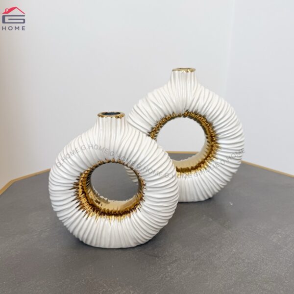 Two Piece Porcelain Vase Set