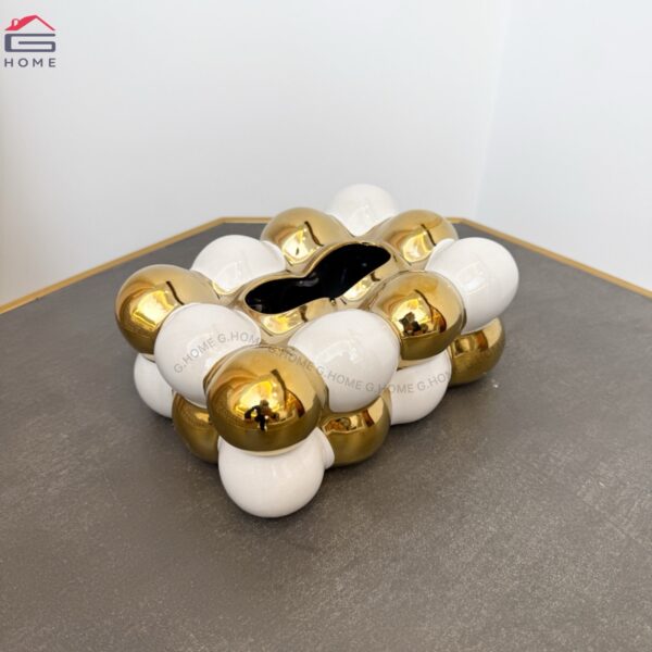 Bubble Porcelain Tissue Box - Bicolor