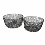 Round Metal Fruit Basket - 2 Piece Set - Image 2
