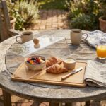 Rectangular Bamboo Serving Tray with Clear Acrylic Dome