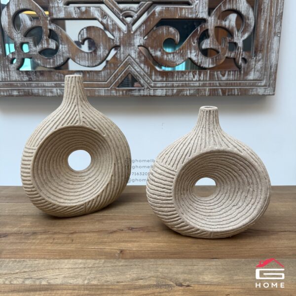 The Sand Collection Two Piece Vase Set - 26/22 cm