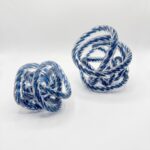 Hand Blown Glass Twisted Navy Knot - Image 2