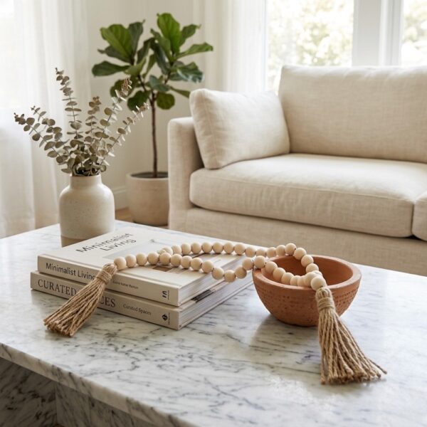 Wood Decorative Rosary - Bohemian Style - 160 cm