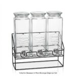 Juice Dispenser - Beverage Dispenser - 3*2.2 Liter - Glass Juice Dispenser - Image 2