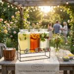 Juice Dispenser - Beverage Dispenser - 3*2.2 Liter - Glass Juice Dispenser