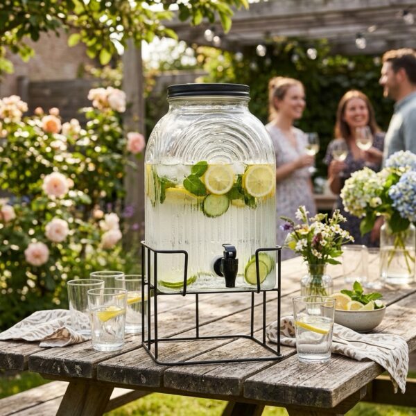 Glass Juice Dispenser - Beverage Dispenser - 5.7 Liter