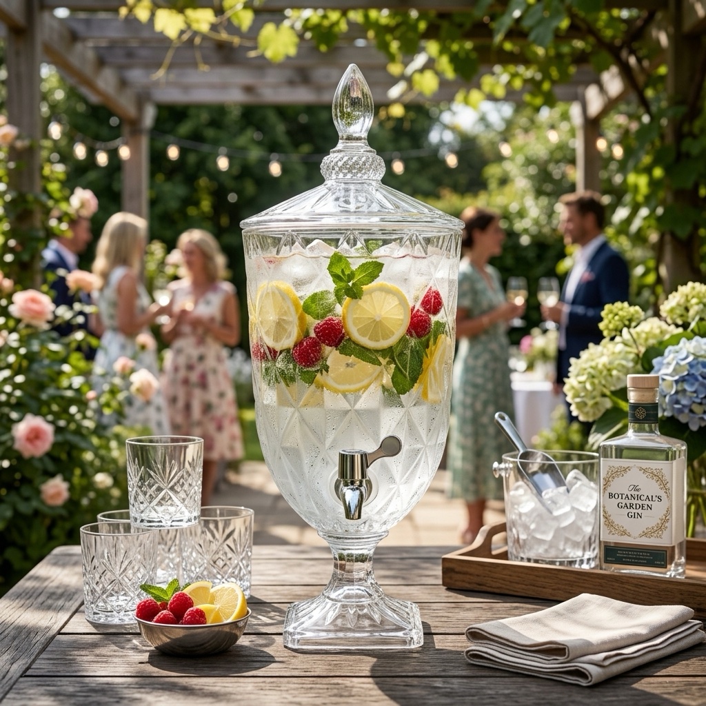 img_4029 Glass Juice Dispenser - Beverage Dispenser - 4.5 Liter - Image 1