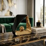 Ceramic Arc with Ball - Black and Gold