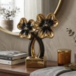 Ceramic Gold Double Flower