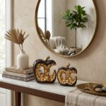 Ceramic Golden Apple Set - 2 Pieces - Image 2