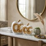 Ceramic Golden Apple Set - 2 Pieces