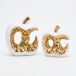 Ceramic Golden Apple Set - 2 Pieces - Image 3