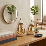 Decorative Ceramic Golden Pear Set | 2 Pieces - Image 2